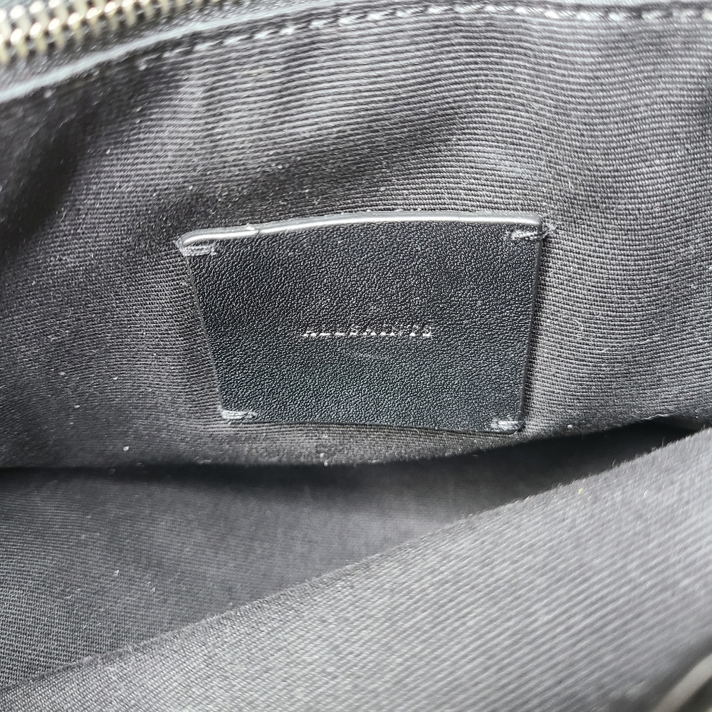 All Saints Vincent Pewter Dark Silver Metallic Top Handle Backpack - Picture 14 of 16